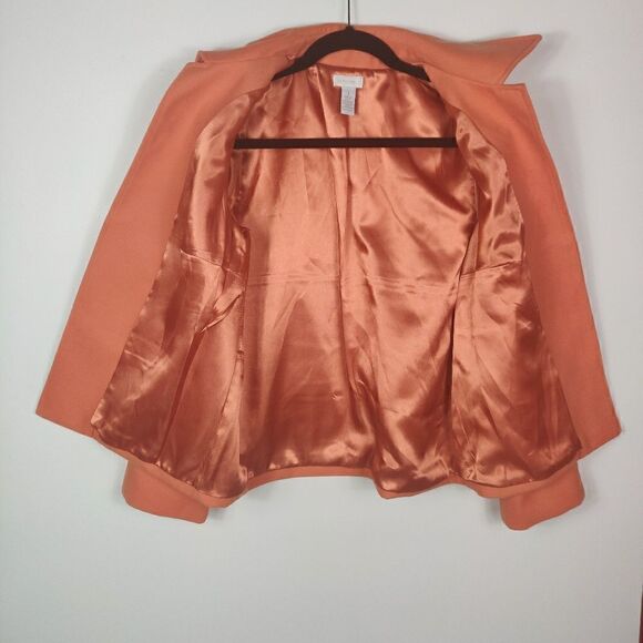 Chico's Orange Coat Size 1 or Women's Medium‎ - Picture 5 of 5